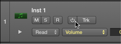 Figure. Showing the Automation On/Off button.