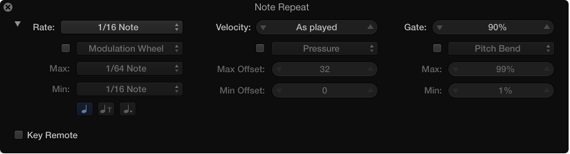 Figure. Note Repeat extended dialog.