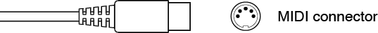 Figure. Illustration of MIDI connector.