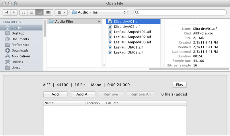 Figure. Open File dialog.