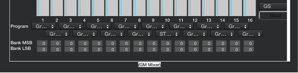 Figure. Showing the GM mixer MSB/LSB display.