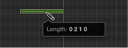 Figure. Dragging with Pencil tool to create note of specific length.