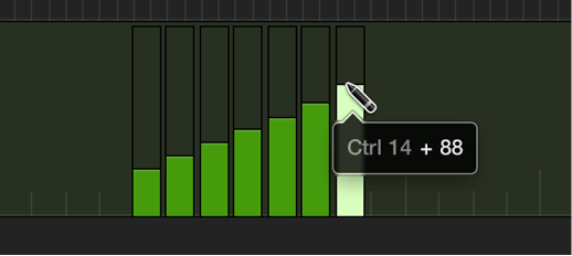 Figure. Creating multiple events by dragging horizontally on a lane.