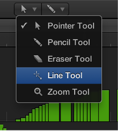 Figure. Line tool in Tools menu.