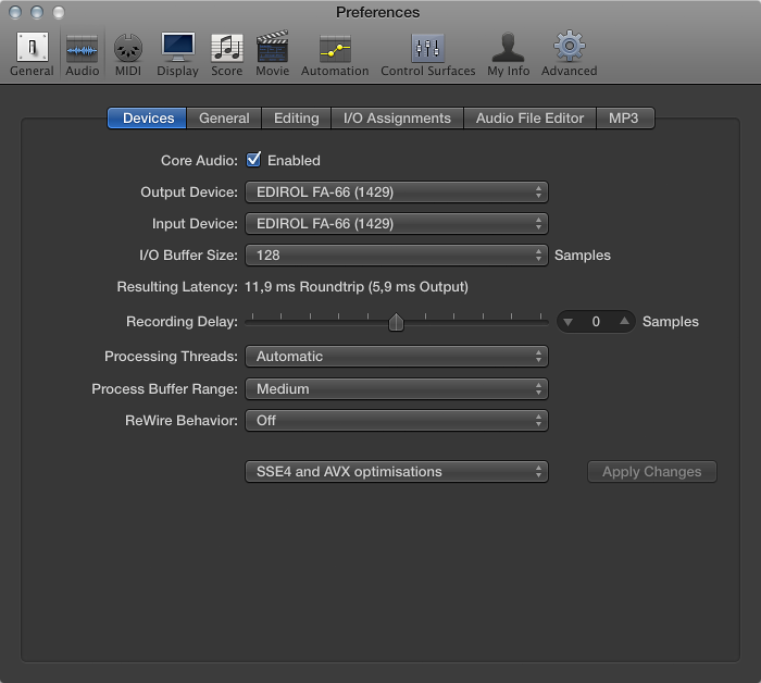 Figure. Devices preferences.