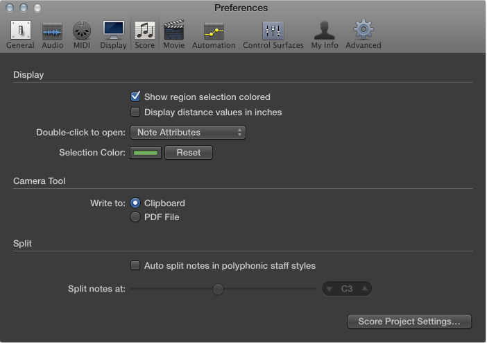 Figure. Score preferences.