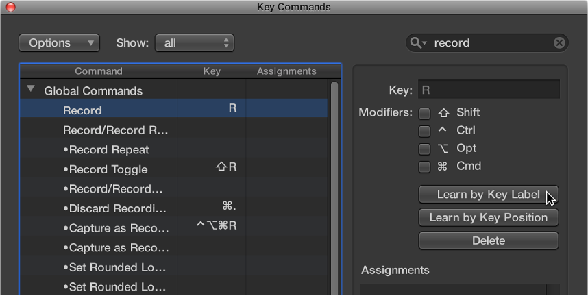 Figure. Assigning a function to a key.