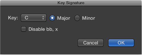 Figure. Key Signature dialog.