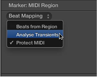 Figure. Beat Mapping track showing Beats From.