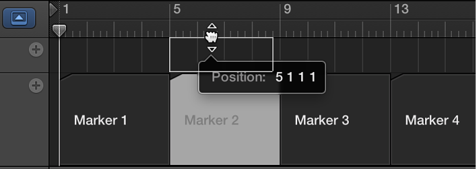 Figure. Marker being dragged to the ruler.