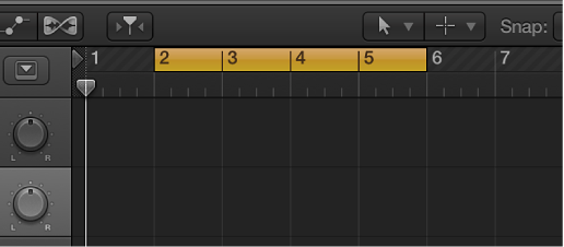Figure. Showing the yellow cycle area in the ruler.