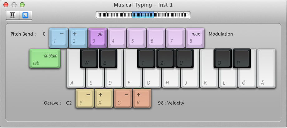 Figure. Musical Typing window.