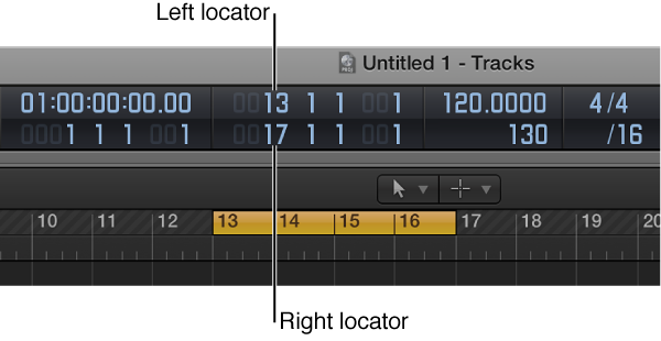 Figure. Left and right locator positions in the LCD.
