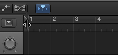 Figure. Project start marker in the Tracks area ruler.