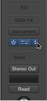 Figure. Pointing to the pull-down arrows at the right of the slot.