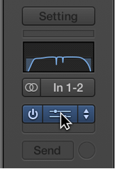 Figure. Pointing to the center area of a plug-in slot.