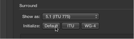 Figure. Initialize buttons in Surround preferences.