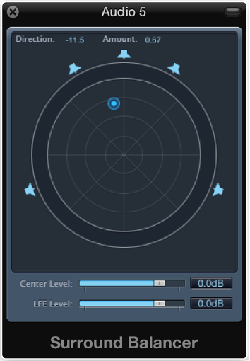 Figure. Surround Balancer window.