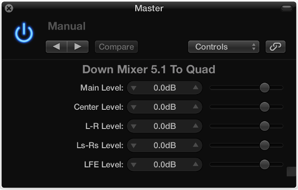 Figure. Down Mixer plug-in window.