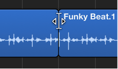 Figure. Tracks area showing Junction tool between two regions.