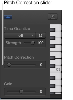Figure. Pitch Correction slider.