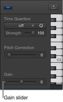 Figure. Gain slider.