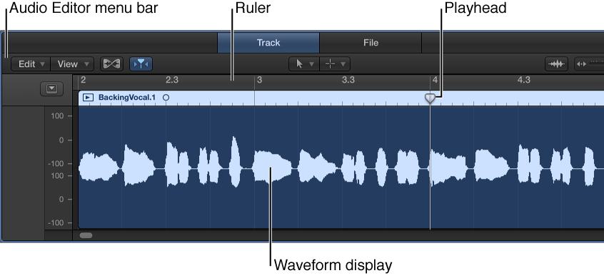 Figure. The Audio Track Editor.