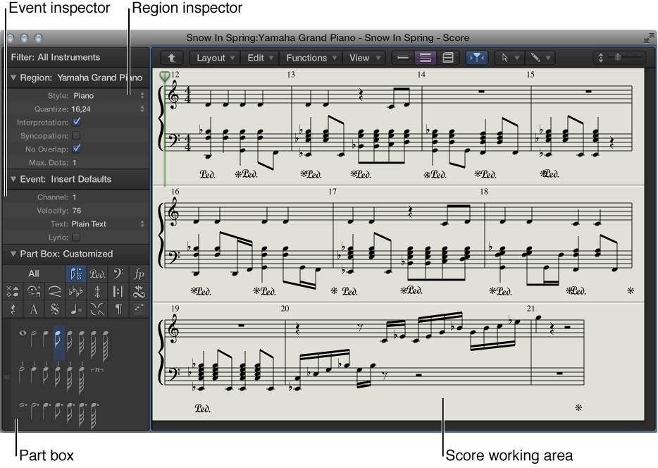 Figure. The Score Editor.