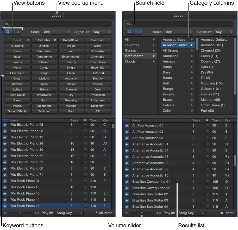 Figure. The Loop Browser.