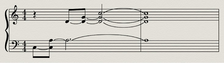 Figure. Result in Score Editor when No Overlap is activated.