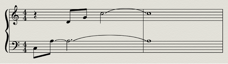 Figure. Result in Score Editor when No Overlap is deactivated.