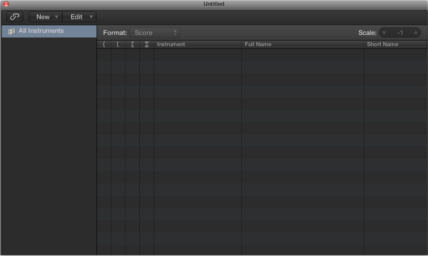 Figure. Score Set window.