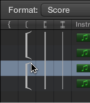 Figure. Bracket line in the Score Set window.