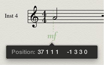 Figure. Guide lines in the Score Editor.