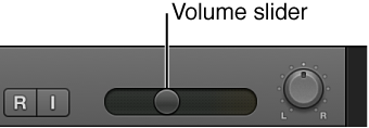 Figure. Track Volume slider.