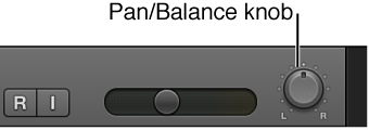 Figure. Track Pan/Balance knob.