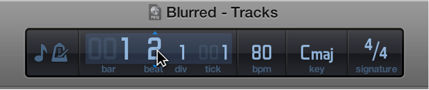 Figure. Editing the numbers in the LCD Position display.