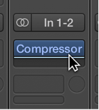 Figure. Placing the pointer above or below an existing slot, to choose a plug-in.