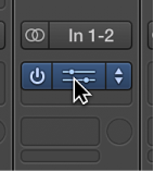 Figure. Placing the pointer over the center of a plug-in slot, to open the plug-in window.