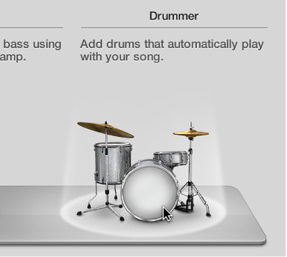 Figure. Drummer icon in the New Tracks dialog.