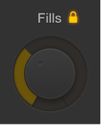 Figure. Fills knob in the Drummer Editor.
