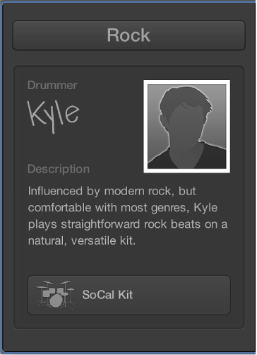 Figure. Drummer Editor left side showing track-based settings.