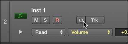 Figure. Showing the Automation On/Off button.