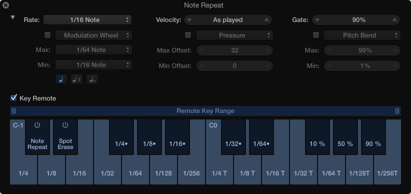 Figure. Note Repeat keyboard.