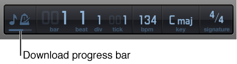 Figure. LCD showing download progress bar.