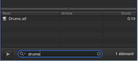 Figure. Champ de recherche dans le navigateur multimédia.