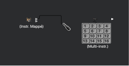 Figure. Câblage de deux objets.