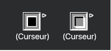 Figure. Curseurs de type bouton.