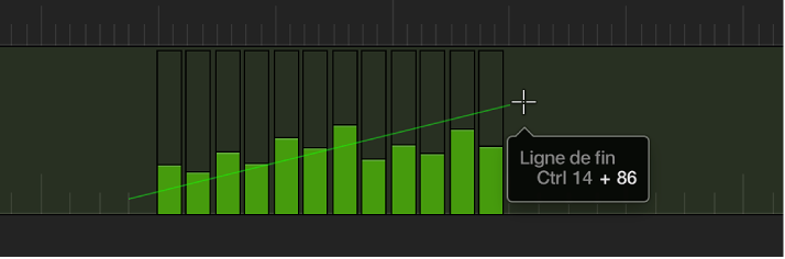 Figure. Glissement d’une ligne à l’aide de l’outil Ligne