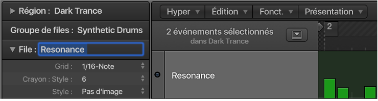 Figure. Champ de nom de la file.